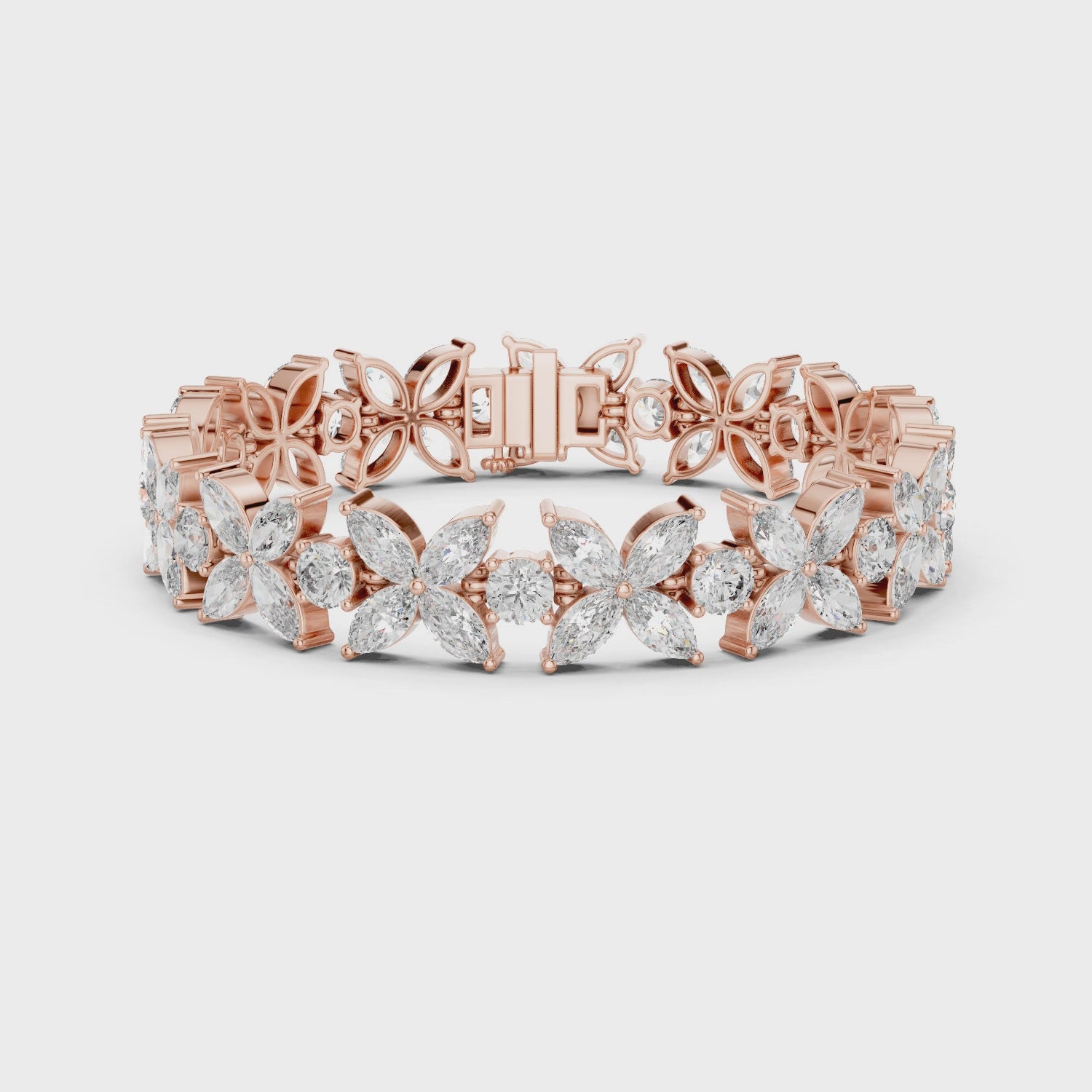The Marivelle 14.05 CT Diamond Bracelet | Rose Gold