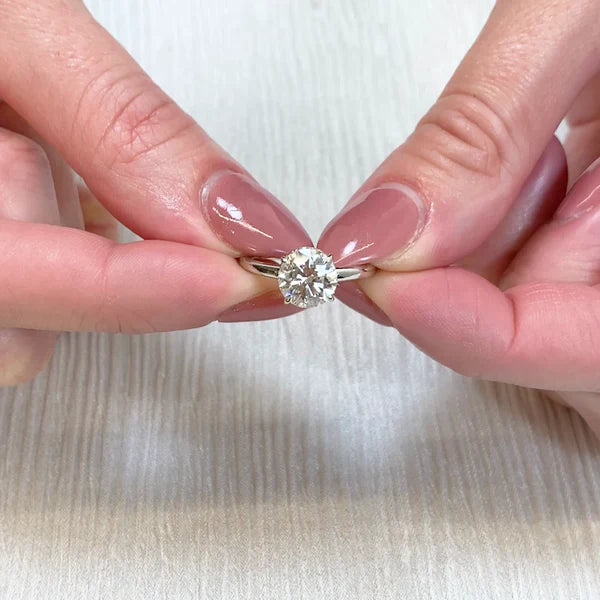 1.70tcw Round Lab Grown Diamond Hidden Halo Solitaire Ring | 1.50ct Center | IGI Certified