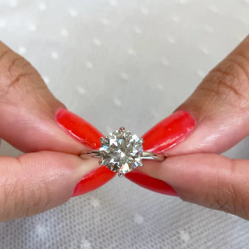 2.60ctw Round Lab Grown Diamond Engagement Ring | IGI Certified | Custom Gold & Platinum