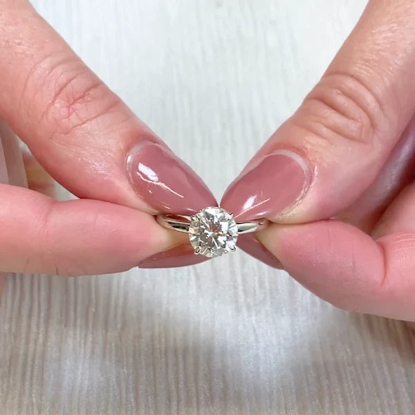 1.70tcw Round Lab Grown Diamond Hidden Halo Solitaire Ring | 1.50ct Center | IGI Certified
