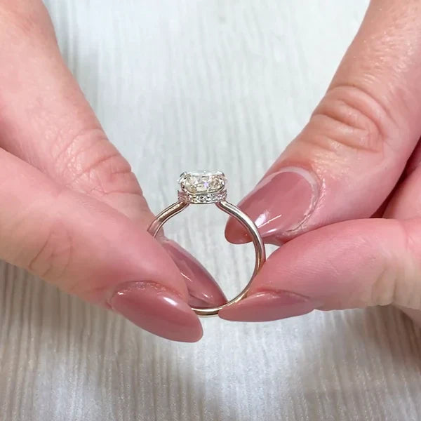 1.70tcw Round Lab Grown Diamond Hidden Halo Solitaire Ring | 1.50ct Center | IGI Certified